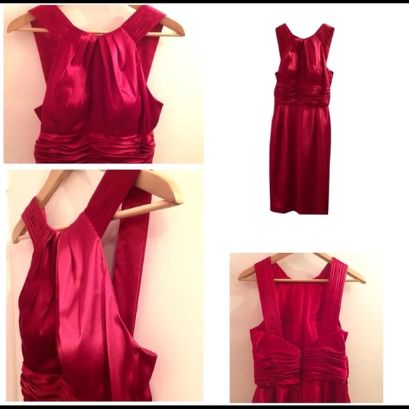 ADRIANNA PAPELL BOUTIQUE RED SLEEVELESS DRESS SZ 6 - Picture 7 of 8